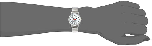 Citizen Q&Q P001-204 Watch Analog Snoopy Waterproof Metal Band Women's White NEW_2