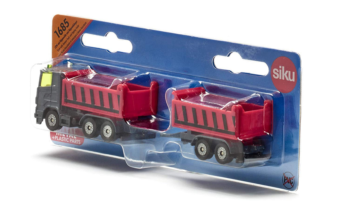 BorneLund SIKU Dump Truck with Trailer SK1685 Multi Color Miniature Model Car_7