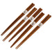 HTB Japanese Wooden Chopsticks Set of 5pcs Brown 225mm hexagonal YK-C10 NEW_1