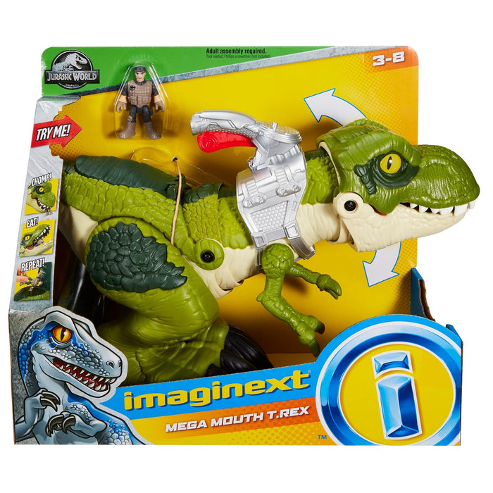 Fisher-Price Imaginext Jurassic World Mega Mouth T-Rex Chomping Toy ‎GBN14 NEW_3