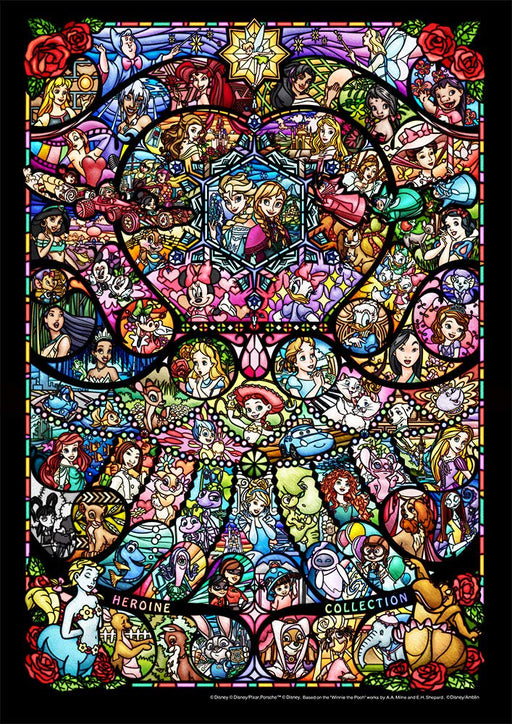 Tenyo 266pc Disney/Pixar Heroine Stained Glass Puzzle Pure White ‎DPG-266-576_1