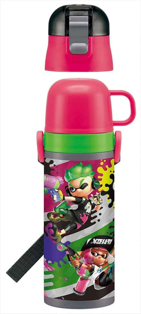 Skater Mag Bottle for Kids 2 WAY water bottle with cup Splatoon 2 SKDC4 NEW_2