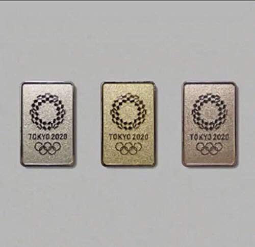 Pin Badge Set Tokyo 2020 Olympic Emblem Gold / Silver / Bronze Licensed Product_2