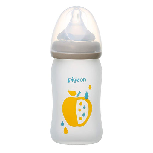 Heat-resistant glass 160ml Pigeon Baby Bottle Coating fruits PP Cap Glass Body_1