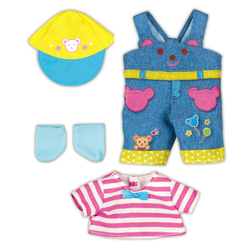 Pilot Mell-chan Dress Up Set Bear Overalls w/T-shirt, Cap, Socks 1851471 NEW_1