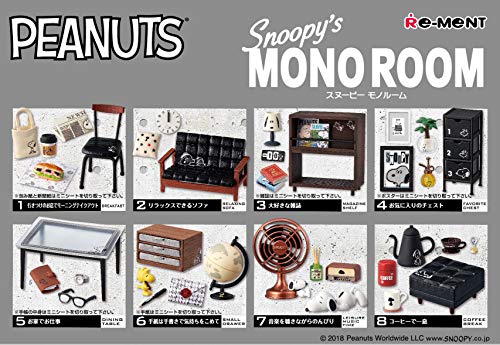 Re-ment 250670 SNOOPY's MONO ROOM 1 BOX 8 Figures Complete Set NEW from Japan_2