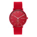 Scagen Wrist Watch AAREN SKW6512 Red Aluminum Case Silicone Strap Analog NEW_1