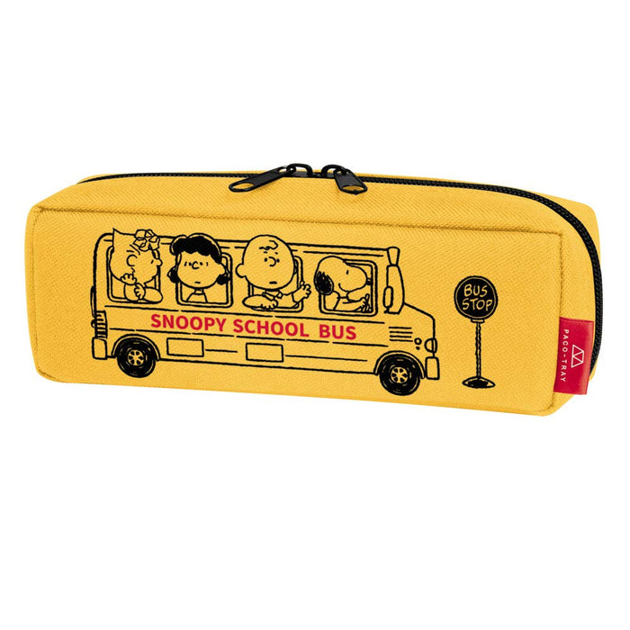 Kamiojapan Peanuts Snoopy pen case Pouch Paco tray School Bus Yellow 21726 NEW_1