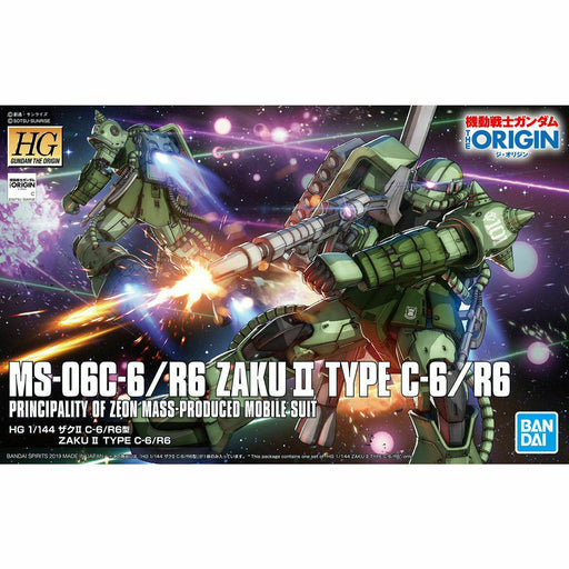 BANDAI HG 1/144 MS-06C-6/R6 ZAKU II TYPE C-6/R6 Model Kit Gundam THE ORIGIN NEW_1