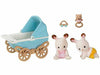 EPOCH Twins and furniture set of Sylvanian Families Chocolate Rabbit DF-14 NEW_3
