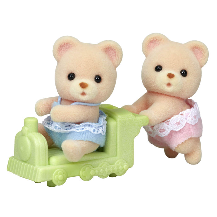 EPOCH Sylvanian Families Calico Critters Family Bear twins Action Doll Ku-69 NEW_1