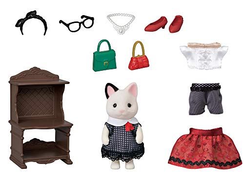 Sylvanian Families The city of fashion Corde set Chacoal Cat Sister Epoch NEW_2