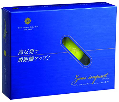 Kasco High Bouncing Golf Balls Zeus Impact2 Dozen (12pcs) Yellow ‎ZEUSIMPACT2_2
