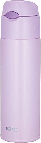 Thermos water bottle light purple 550 ml vacuum insulation straw bottle FHL-551_1