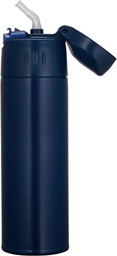 Thermos mug bottle navy 0.55L vacuum insulation straw bottle FHL-551 NVY NEW_3