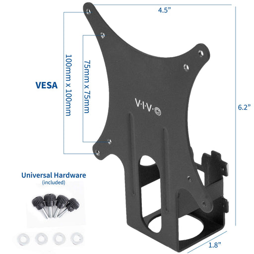 VIVO quick attach VESA adapter plate bracket Black for Dell Mount-DLSSE2 NEW_2