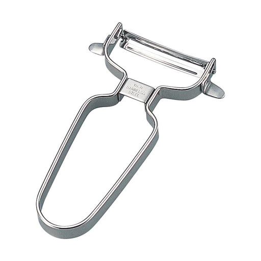 Shimomura Kougyou Kitchen Bar Curved Peeler Dishwasher Safe KIB-608 Silver NEW_1