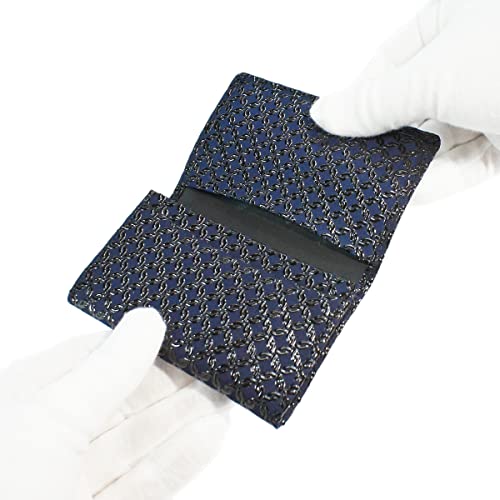 INDEN-YA business card holder for Men navy blue x black 2501-04-177 Leather NEW_2