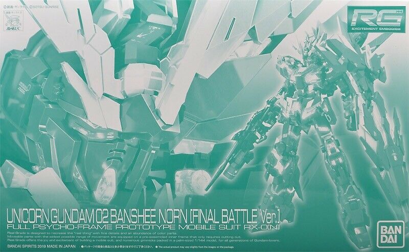 Gundam Real Grade Excitement Embodied 1/144 Scale Model Kit: Unicorn Gundam  02 Banshee Norn 