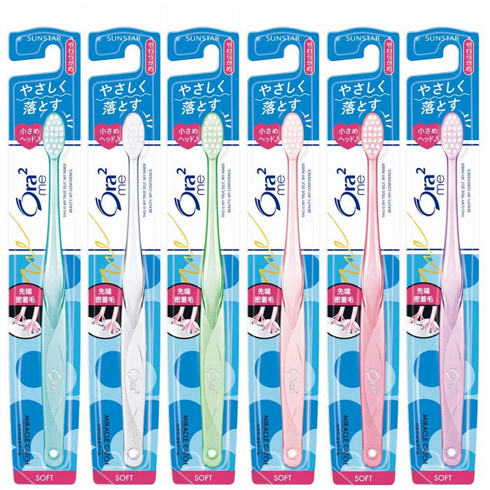Sunstar Ora2 me toothbrush Set of 6 pieces Miracle Catch Soft type Made in Japan_1