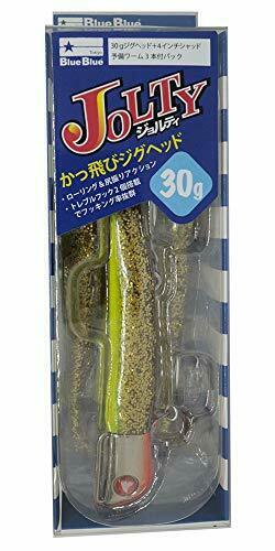 Blue Blue Lure Jolty30 30g #10 ClearChartGold/OrangeBerry Jig Head & Worm NEW_1
