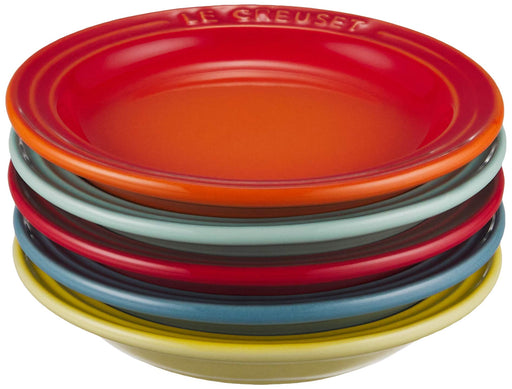 Le Creuset Plate Mini Round Plate Rainbow Set of 5 pieces Heat & Cold Resistant_2