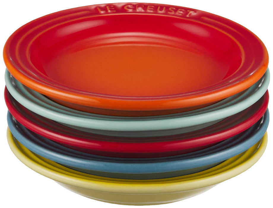 Le Creuset Plate Mini Round Plate Rainbow Set of 5 pieces Heat & Cold Resistant_2