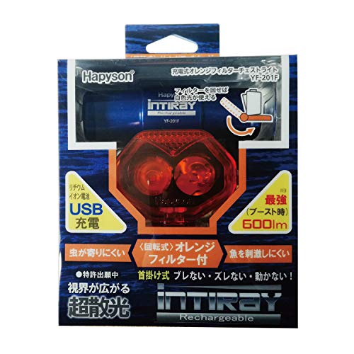 Hapyson YF-201F rechargeable orange filter chest light YF-201F NEW from Japan_2