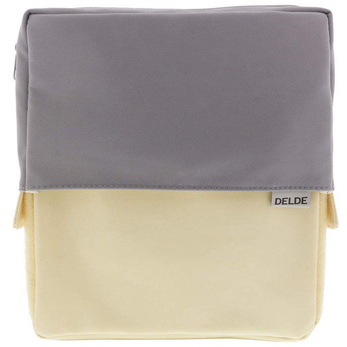 Sun-Star Stationery Square Pouch Delde L Size Gray x White Nylon S2281562 NEW_3