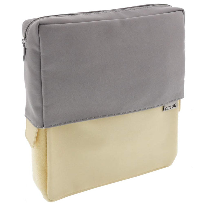 Sun-Star Stationery Square Pouch Delde L Size Gray x White Nylon S2281562 NEW_5