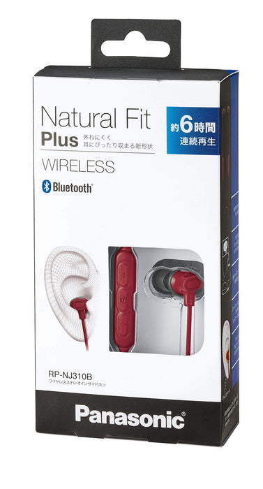Panasonic Canal Type Bluetooth Wireless Earphone RP-NJ310B-R Red 9mm Driver NEW_4