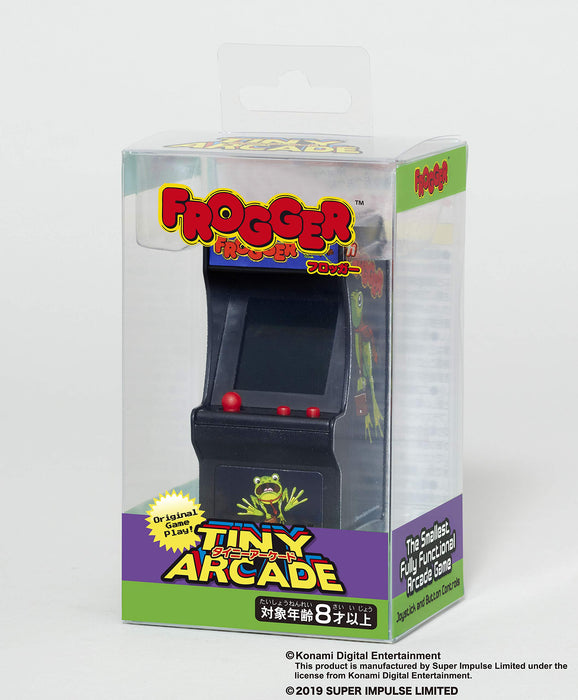 TINY ARCADE Frogger Miniature Arcade Game palm size 1/18 scale Battery Powered_1