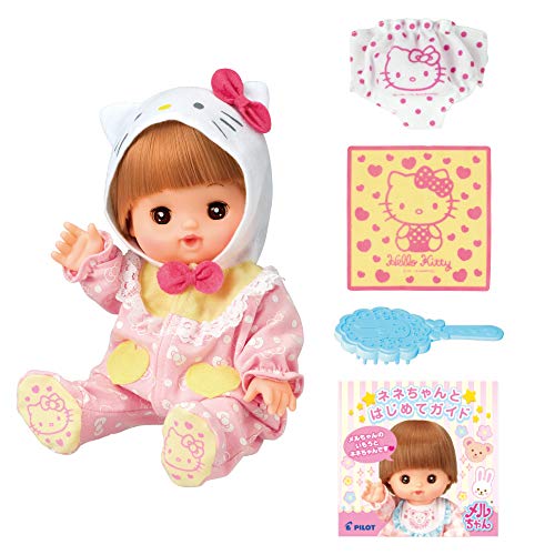 Mel-chan doll set Hello Kitty Nene-chan with kitty blanket NEW from Japan_1