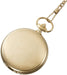 SEIKO pocket watch SAPQ008 gold case Roman numeral notation with lid and chain_3