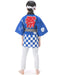 Happi Hanten Kids Japan Traditional Coat Matsuri Festival Ichimatsu Blue 65cm_3