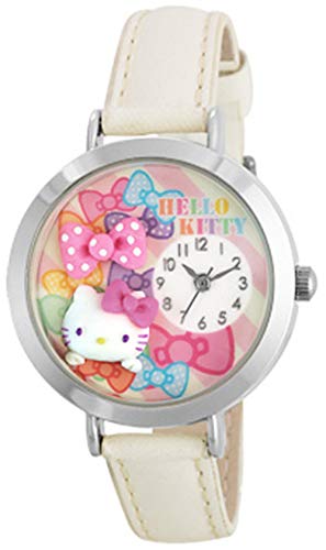 SUNFLAME Sanrio Hello Kitty Deco Watch Pink Ribbon MJSR-F03 Wristwatch Nylon NEW_1
