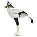BH7639 HANSA Secretarybird 59 Real Animal Plush Toy Acrylic White Black crest_2