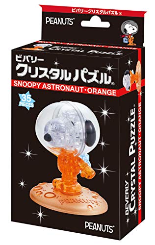 Snoopy 35 Piece Crystal Puzzle Astro Notes Orange NEW from Japan_2
