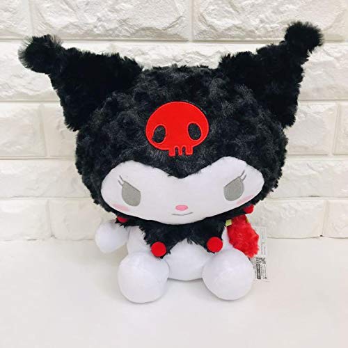 Sanrio MY MELODY KUROMI Plush Doll with Strawberry Pouch FuRyu Prize Character_2