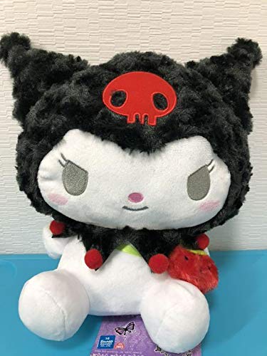 Sanrio MY MELODY KUROMI Plush Doll with Strawberry Pouch FuRyu Prize Character_4