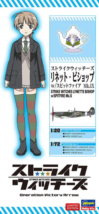 Hasegawa 1/20 Strike Witches Lynette Bishop w/Spitfire Mk.IX (1/72) Kit SP415_5