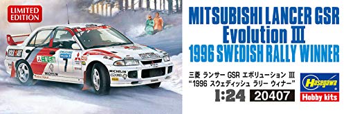 Hasegawa HA20407 1:24 Mitsubishi Lancer GSR Evo III-1996 Swedish Rally Winner_2