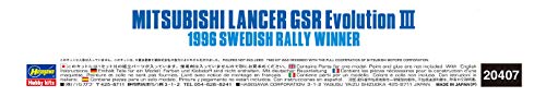 Hasegawa HA20407 1:24 Mitsubishi Lancer GSR Evo III-1996 Swedish Rally Winner_4