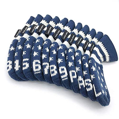 HUGELOONG Golf Head Cover Club Iron Set Knit Fabric 5 Colors 11pcs NEW_4