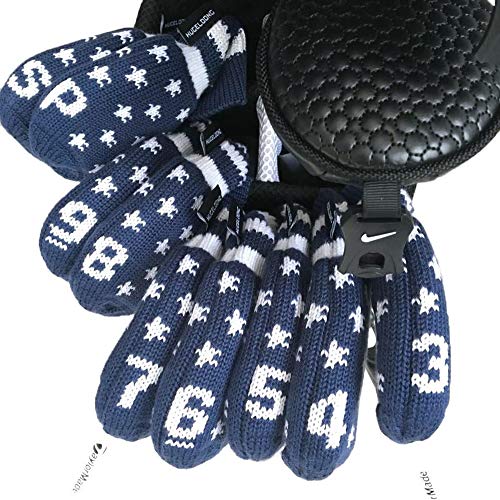 HUGELOONG Golf Head Cover Club Iron Set Knit Fabric 5 Colors 11pcs NEW_6