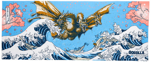 Four cart  Godzilla printing towel Fugaku King Ghidorah 35x90cm Made in Japan_1