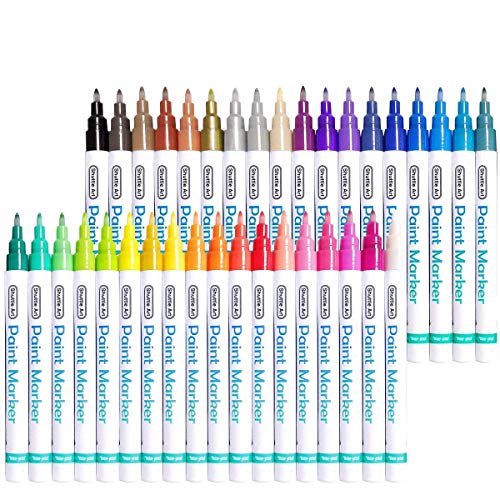  Shuttle Art Paint Pens, 36 Colors Acrylic Paint