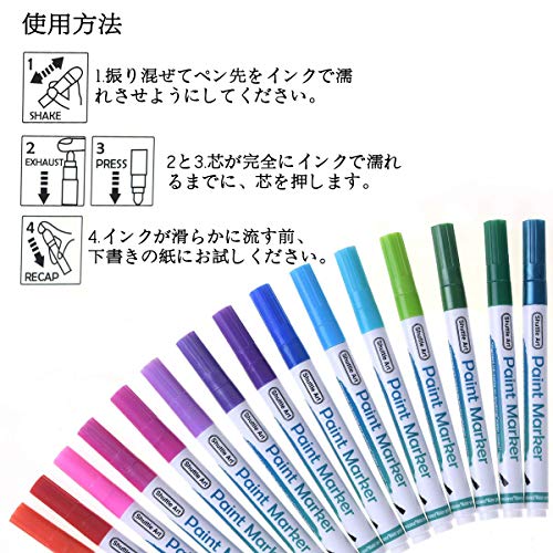 SHUTTLE ART Acrylic Marker Pen 36 Color Set Waterfall Pen Paint Marker —  akibashipping