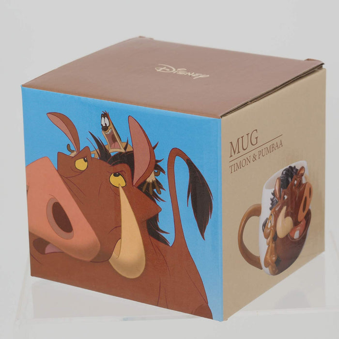 SunArt Brown 380ml Disney Lion King Mug Timon & Pumba SAN3085-3 porcelain NEW_6
