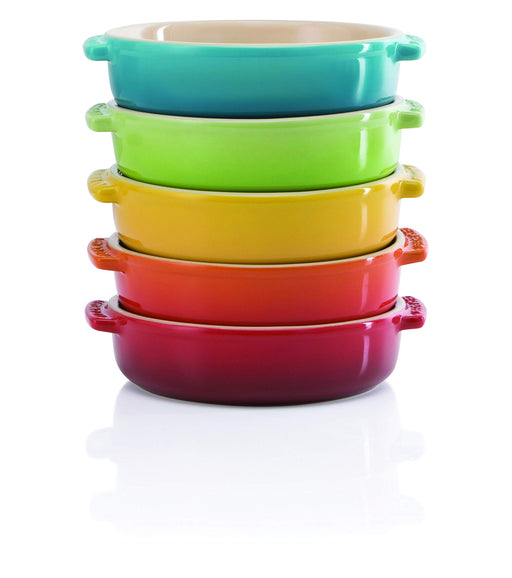 Le Creuset Deep Plate Tapas Dish 14cm Rainbow 5 Pieces Microwave Oven Compatible_1